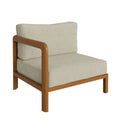 Kona Outdoor Patio Teak Wood Left-Arm Facing Modular Armchair