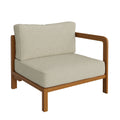Kona Outdoor Patio Teak Wood Right-Arm Facing Modular Armchair