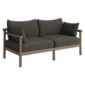 Eleni Outdoor Patio Teak Wood Loveseat