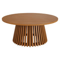 Lane 39 Inch Round Outdoor Patio Teak Wood Coffee Table