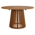 Lane 47 Inch Round Outdoor Patio Teak Wood Dining Table