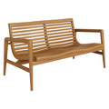 Hayden 56 Inch Outdoor Patio Teak Wood Loveseat