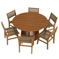 Rowe 7-Piece Outdoor Patio Teak Wood Dining Set