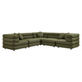 Jubilee 5-Piece Upholstered Modular L-Shaped Sofa Set