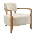Zinnia Striped Fabric Upholstered Accent Chair