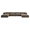 Auren 6 Piece Lattice Bouclé Upholstered Modular Sectional