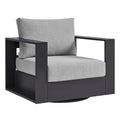 Tahoe Outdoor Patio Powder-Coated Aluminum Swivel Armchair