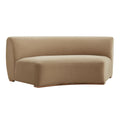 Rialta Curved Armless Performance Velvet Sectional Loveseat
