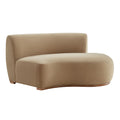 Rialta Curved Right-Arm Performance Velvet Sectional Loveseat
