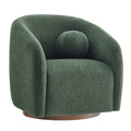 Holland Swivel Chenille Fabric Armchair