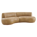 Rialta 2 Piece Curved Vegan Leather Sectional Sofa