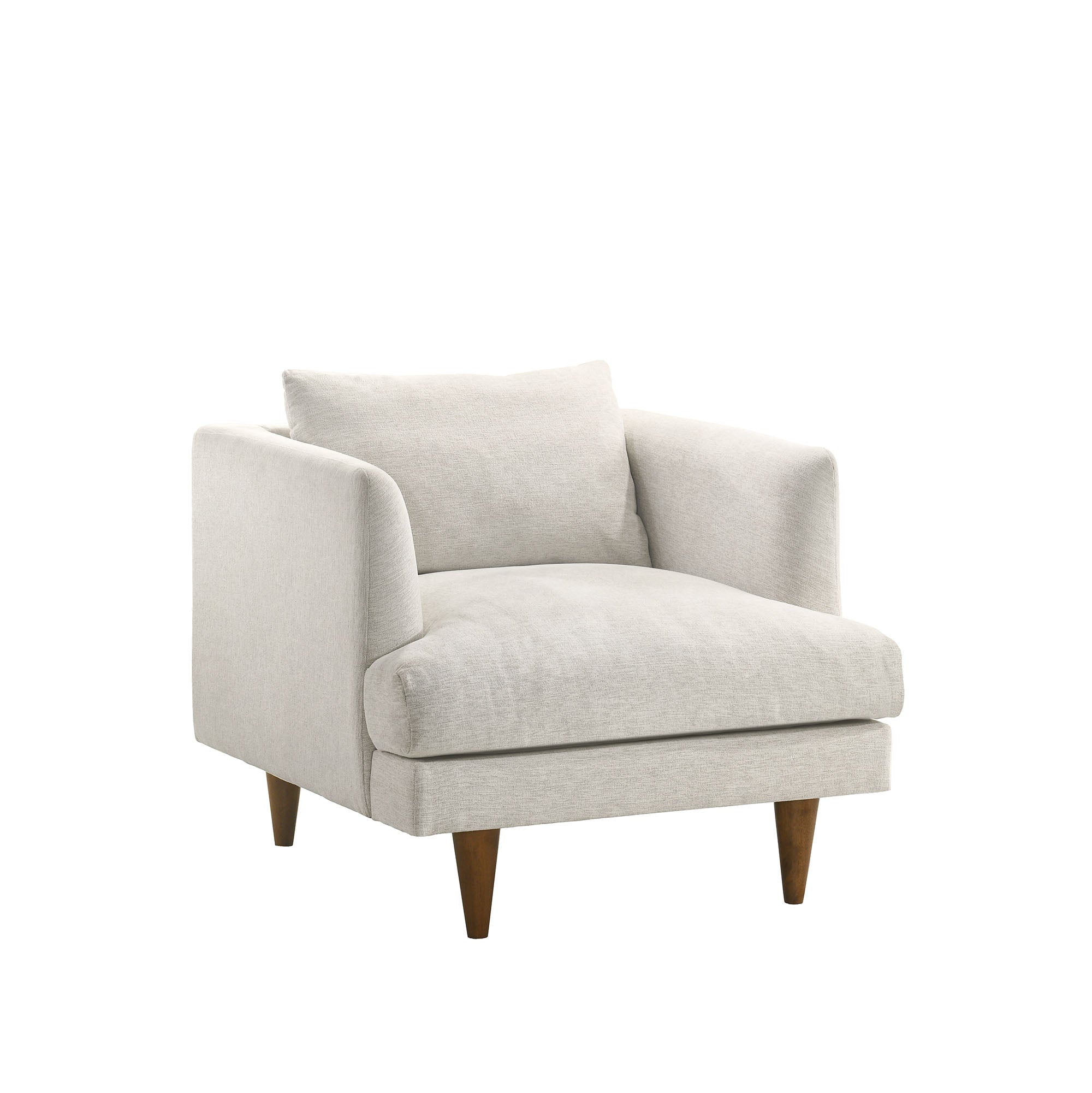 Zoya Down Filled Overstuffed Armchair - White
