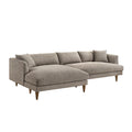 Zoya Left-Facing Down Filled Overstuffed Boucle Sectional Sofa