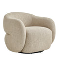 Selby Textured Woven Fabric Swivel Accent Chair