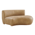 Rialta Curved Right-Arm Vegan Leather Sectional Loveseat