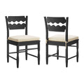 Jax Oak Wood Dining Chair With Wavy Razor Back and Cushion Set of 2