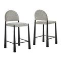 Hayley Upholstered Fabric Counter Stools Set of 2
