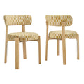 Marsha Retro Upholstered Fabric Dining Chairs Set of 2