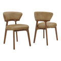 Daphne Vegan Leather Dining Chairs Set of 2