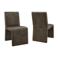 Emory Vegan Leather Dining Side Chair Set of 2