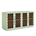 Rory 62 Inch Four-Door Scalloped Glass Sideboard