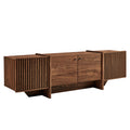 Yarrow 77 Inch Fluted Four Door TV Stand