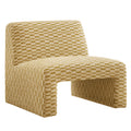 Amita Checked Woven Fabric Armless Accent Chair