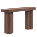 Sarova 59 Inch Natural Rattan Oval Console Table