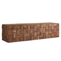 Duskin 79 Inch Geometric Block Design Wall Mounted TV Stand