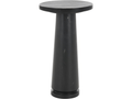 Valentia Round Marble Accent Table in Black
