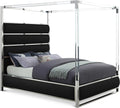 Eugenia Vegan Leather Upholstered King Bed (4 Boxes)