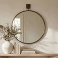 Cameo Mirror Aged Brass