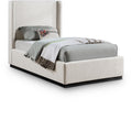 Firenze Linen Textured Fabric Upholstered Twin Bed