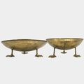 Gold Iron Set of 2 Accent Trays with Duck Feet