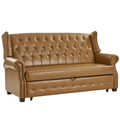 Ruedi Vegan Leather Sleeper Sofa in Camel