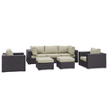 Convene 7 Piece Outdoor Patio Sectional Set