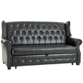 Ruedi Vegan Leather Sleeper Sofa in Black