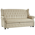 Ruedi Vegan Leather Sleeper Sofa in Beige