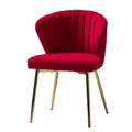 Milia Dining Chair Set of 2 in Red