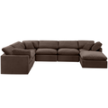 Indulge 140" Velvet Upholstered 7pc. Modular Sectional