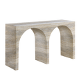 Faenza Travertine Finish Console Table