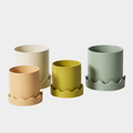 Pissaro Pot with Saucer Set of 2
