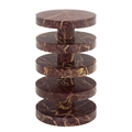 Danny Round Red Marble Table