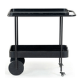 Malek Wood And Metal 2 Shelf Bar Cart