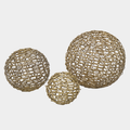 Set of 3 Iron Chain Decor Balls