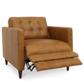 Bridgers Power Recliner Chair Tan Leather