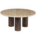 Jennamira Travertine Top Coffee Table