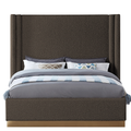 Halton Boucle Fabric Upholstered Bed