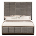 Durango Upholstered Bed in Smoked Peppercorn and Grey