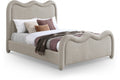 Fortuna Chenille Fabric Upholstered King Bed (3 Boxes)